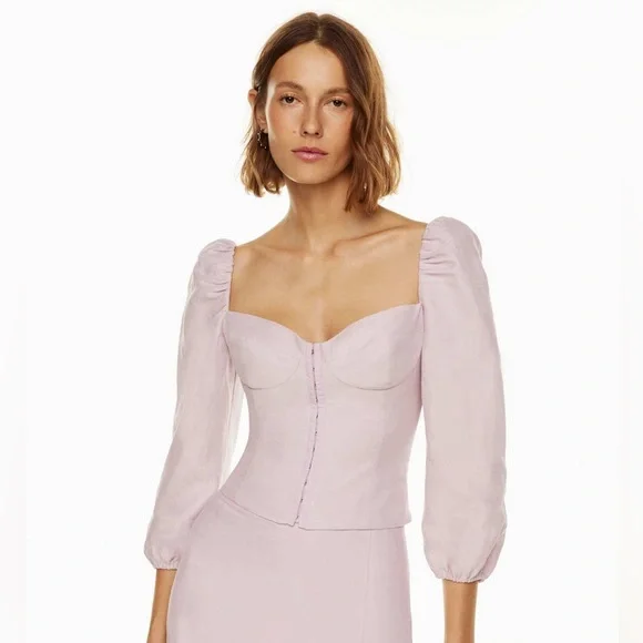 NWOT Wilfred White Muse Linen Blouse - Picture 2 of 9